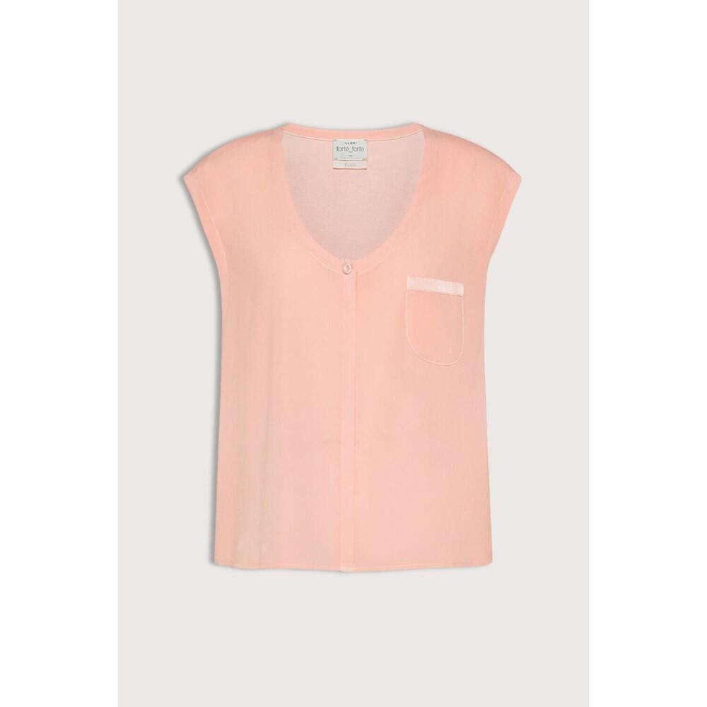 NEW FORTE FORTE women's matte stretch silk top in alba